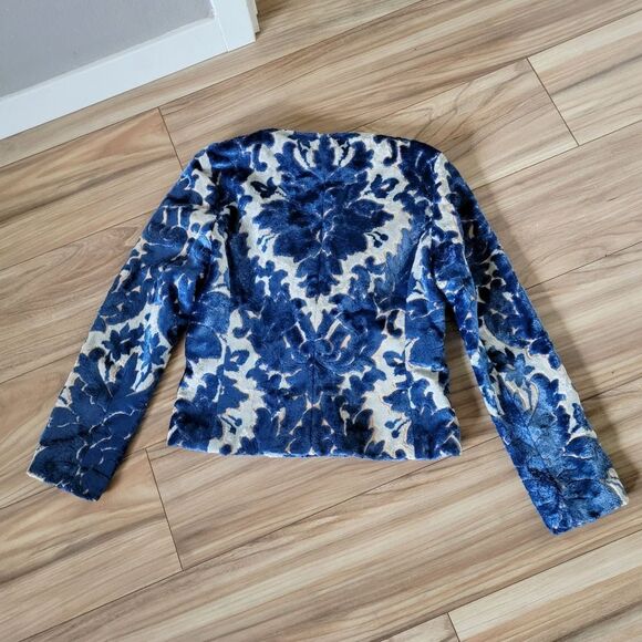 Bakchic Eyes of Nedjma Floral Brocade Velvet Wrap Jacket Blazer - Picture 10 of 12